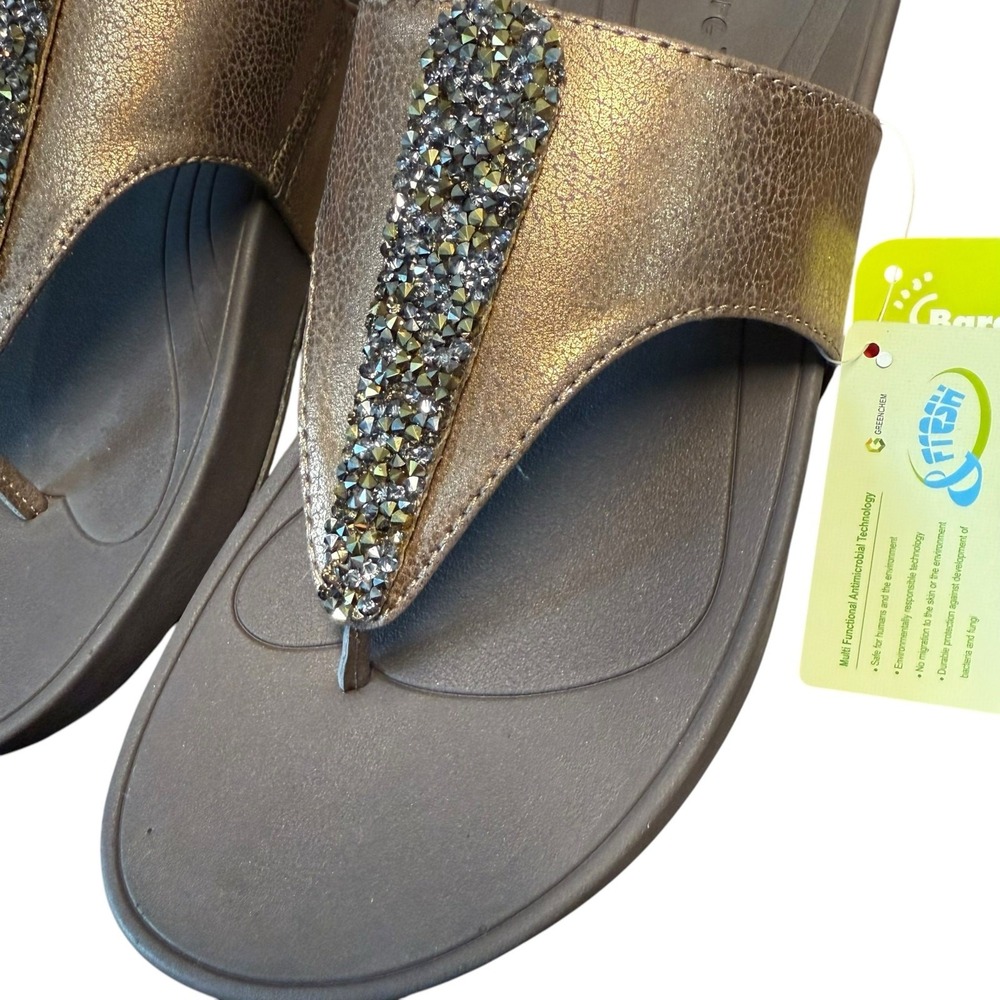 BareTraps Garnett Sandals Women 10 Bronze Walking Comfort Cushion Slip On Shoes - Picture 5 of 13
